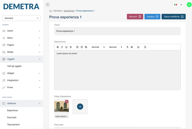 Demetra - DEveloping Marche immersive Experience for Tourism, Research and Advancment